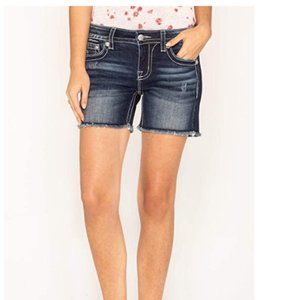 Women's Floral Pocket Denim Shorts